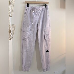 Adidas lavender color joggers - with clip and pockets
